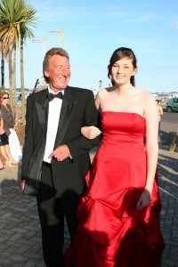 Prom arrival on Red Carpet, Poole, Dorset